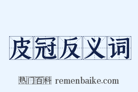 皮冠反义词是什么意思的图片